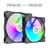 Gamemax FN14A-S5 140 mm korpuso ventiliatorius juodas