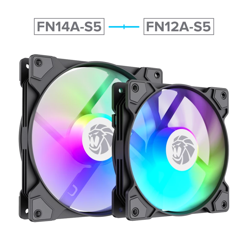 Gamemax FN14A-S5 140 mm korpuso ventiliatorius juodas