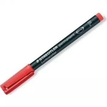 Permanentinis markeris Staedtler Lumocolor 318-2 raudonas, smailus antgalis, 10 vnt.