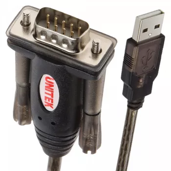 UNITEK Y-105 serijinis kabelis juodas 1,5 m USB-A – DB-9