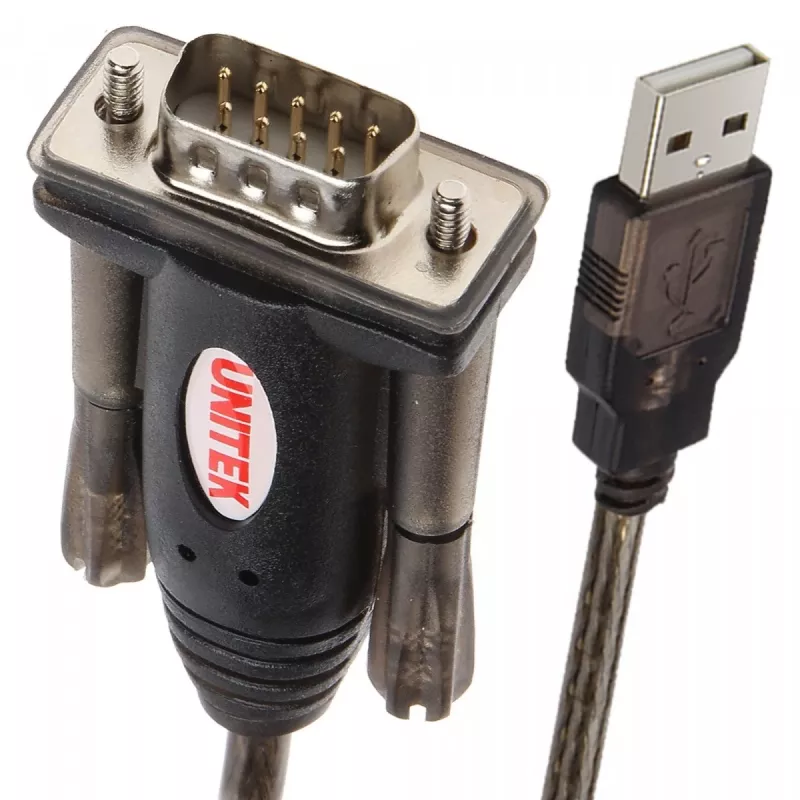 UNITEK Y-105 serijinis kabelis juodas 1,5 m USB-A – DB-9