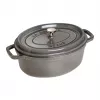 Ketaus ovali kokotinė Staub 29 cm, grafito pilka