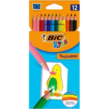 BIC TROPICOLORS spalvoti pieštukai 12 spalvų 022503
