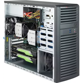 Super Micro Supermicro SC732 D3-1K26B - MDT - Išplėstinis ATX 1200 W (PS/2) - Juodas - USB/Garsas (CSE-732D3-1K26B)