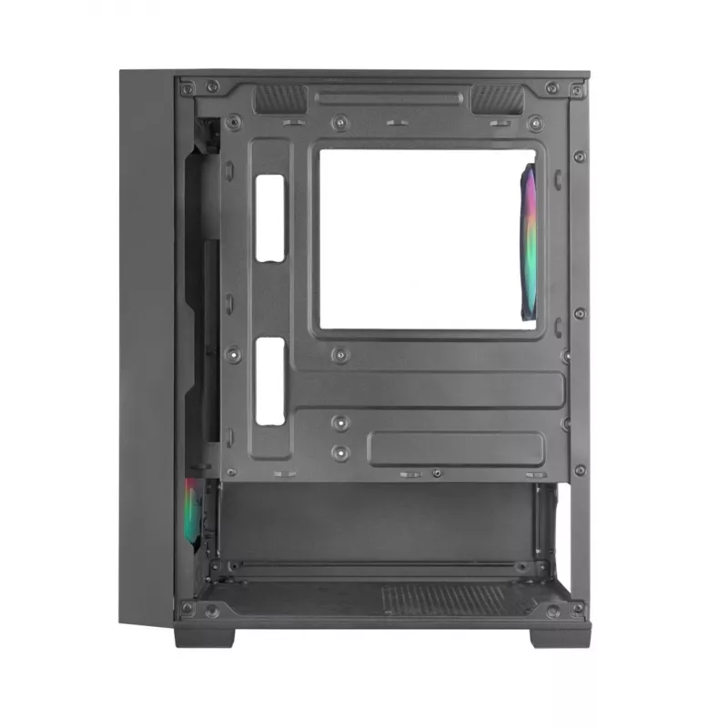 PC korpusas TACENS Mars Gaming MC-VORTEX Mini Tower Mini-ITX/Micro-ATX grūdintas stiklas juodas, 3x120mm, 27,3 cm GPU, 162 mm CPU aušintuvas