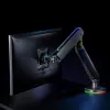 NanoRS žaidimų monitoriaus laikiklis 17-32 su RGB LED apšvietimu, reguliuojamas aukštis, pasukimas, pakreipimas, max. 9 kg, VESA 75x75 / 100x100