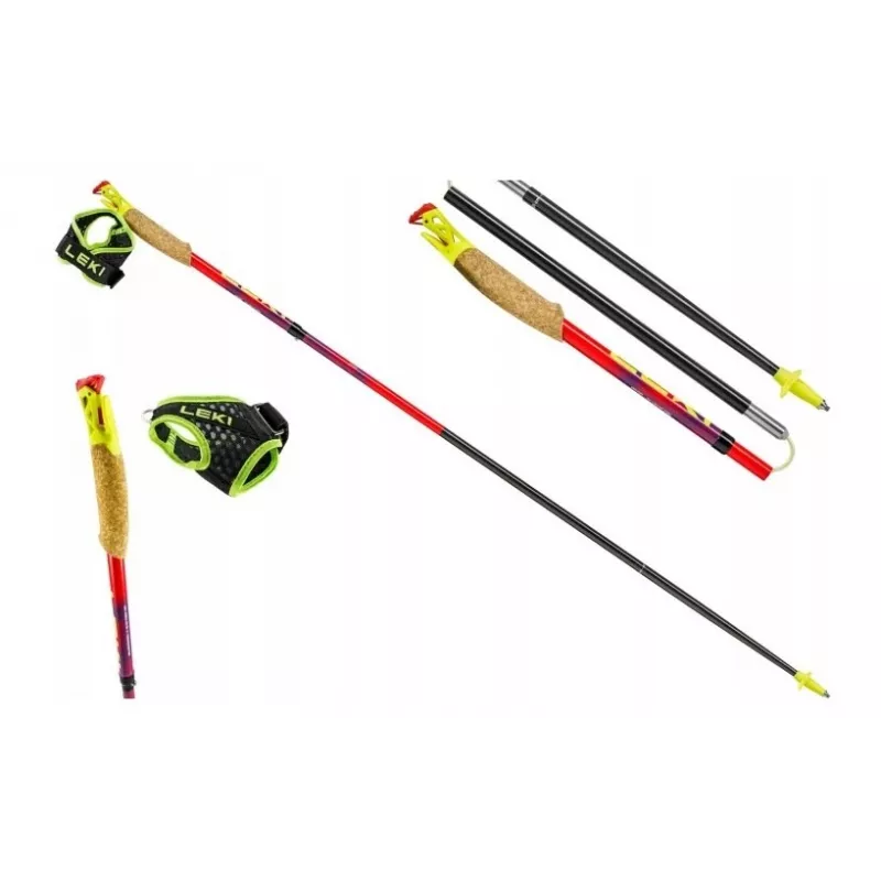 Leki TRL Ultratrail FX One 120 cm raudoni žygiavimo lazdos