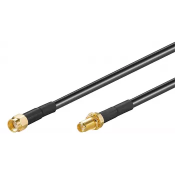 Koaksialinis kabelis Microconnect 51675 RP-SMA RP-SMA 1 m Juodas