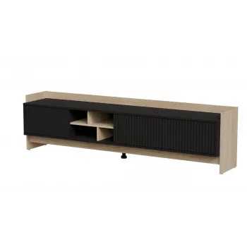 Cama RTV PORTO 3D Spintelė 190x38x50 ąžuolas/juodas