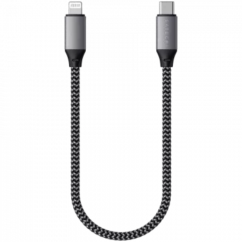 Satechi ST-TCL10M USB-C į USB-C/Lightning laidas, 0,25 m, juodai pilkas