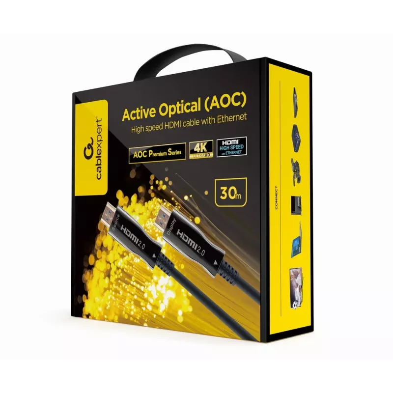 HDMI kabelis Gembird CCBP-HDMI-AOC-30M-02 30 m HDMI A tipas vyriškas juodas