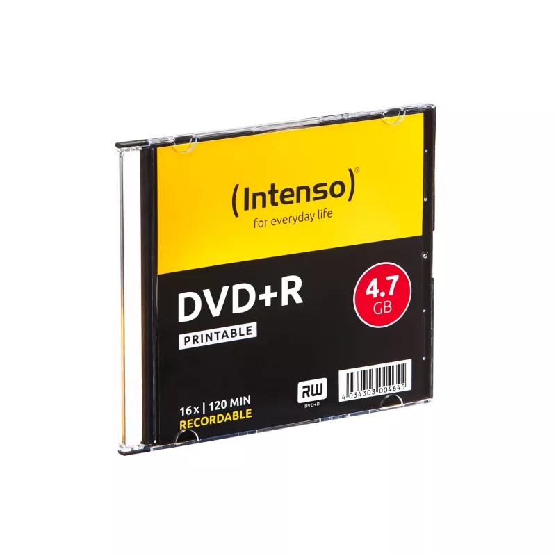 INTENSO DVD+R 4.7 GB 16x spausdinamas 10 vnt. plonas dėklas, 120 mm