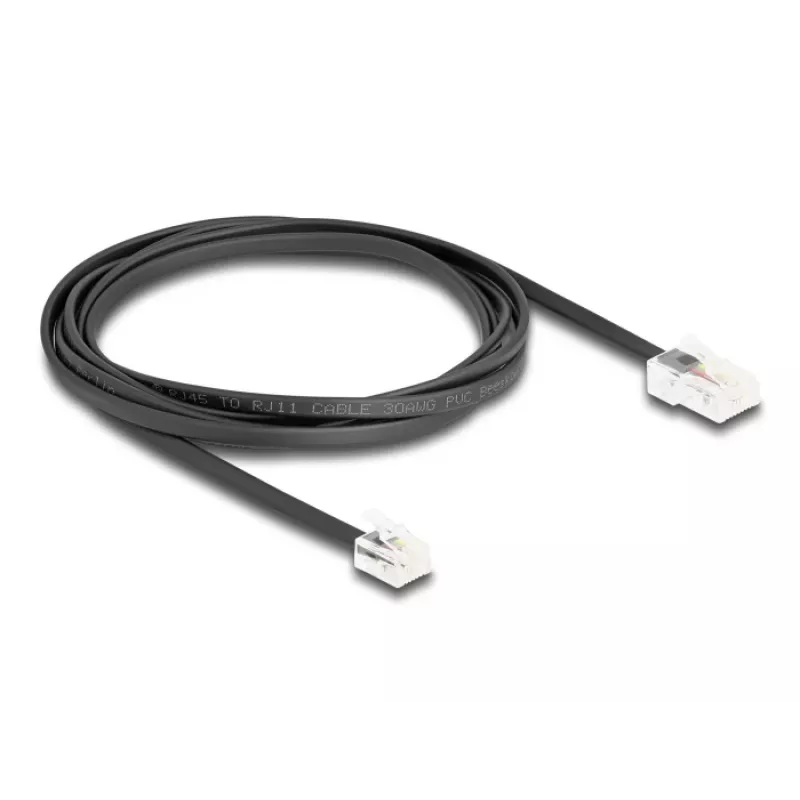 Telefono laidas DeLOCK 88036 RJ45 – RJ11 2m juodas