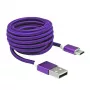 Sbox USB->Micro USB M/M 1m USB-10315 slyvinė violetinė