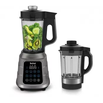 Stalo blenderis Tefal BL985A31 – 1300 W, 1,75 L stiklinis ąsotis + 2 L Tritan ąsotis, Trip'Ax 6 ašmenų nerūdijančio plieno peiliai, vakuuminis maišymas
