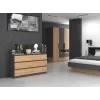 Komoda Top e Shop M6 140 ANT/ART, 6 stalčių, antracitinis ąžuolas, 1380×750×400 mm