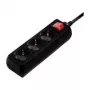 Hama 00108835 apsauginis nuo viršįtampio lizdų blokas juodas 3 AC lizdai 230 V 5 m