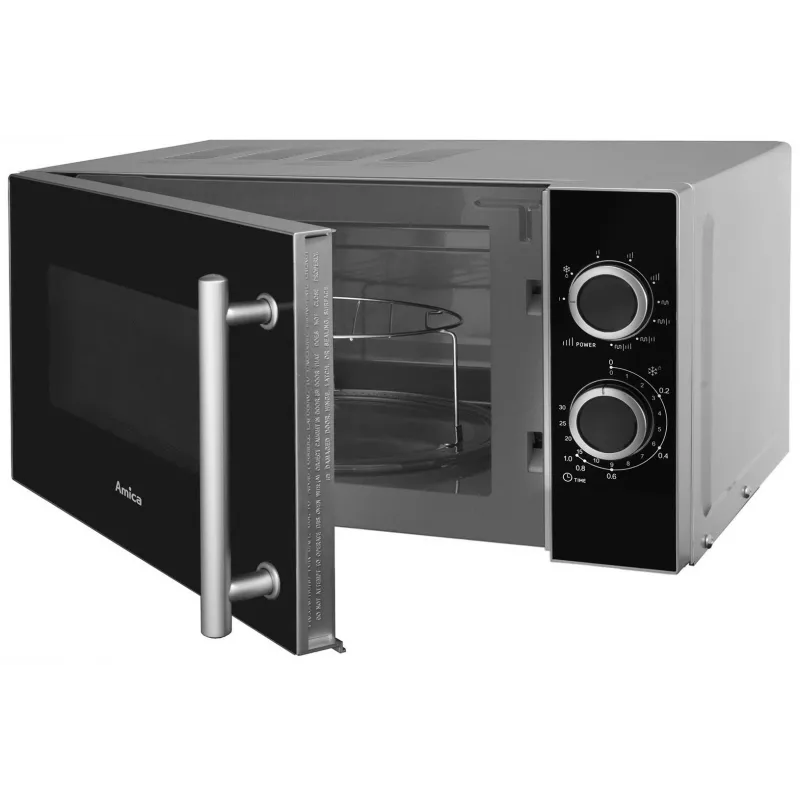 Amica AMGF20M1GS mikrobangų krosnelė su griliu 20 L 700 W Juoda, Sidabrinė