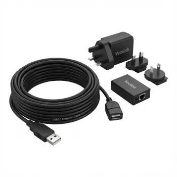 USB ilginimo kabelis Yealink USB2-EXT-10M su maitinimo adapteriu, 10 m