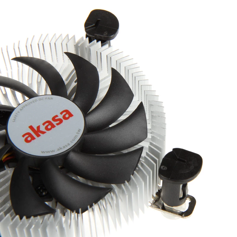 Akasa AK-CC7122BP01 žemo profilio CPU aušintuvas, LGA775/LGA1156/LGA1155, aliuminis, 75 mm