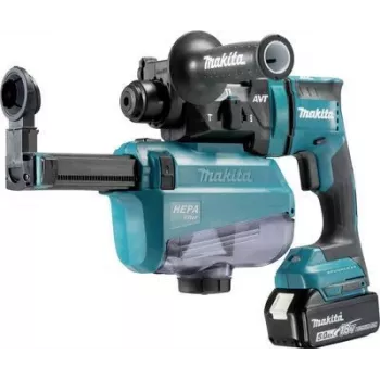 Makita DHR182RTWJ – Akumuliatorinis sraigtinis grąžtas – 3 režimai – SDS-plus – 1,7 J – 2 akumuliatoriai – 18 V