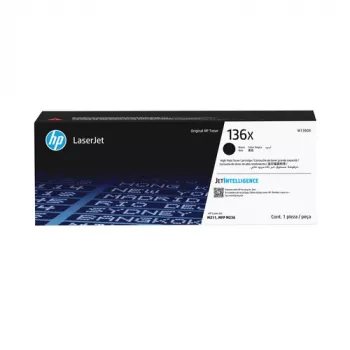 Originalus HP 136X (W1360X) didelės išeigos juodas kasečių toneris, skirtas LaserJet spausdintuvams