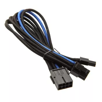 Laidas SilverStone PCI-8-Pin į PCIe-6+2-Pin, 250 mm - juodas/mėlynas