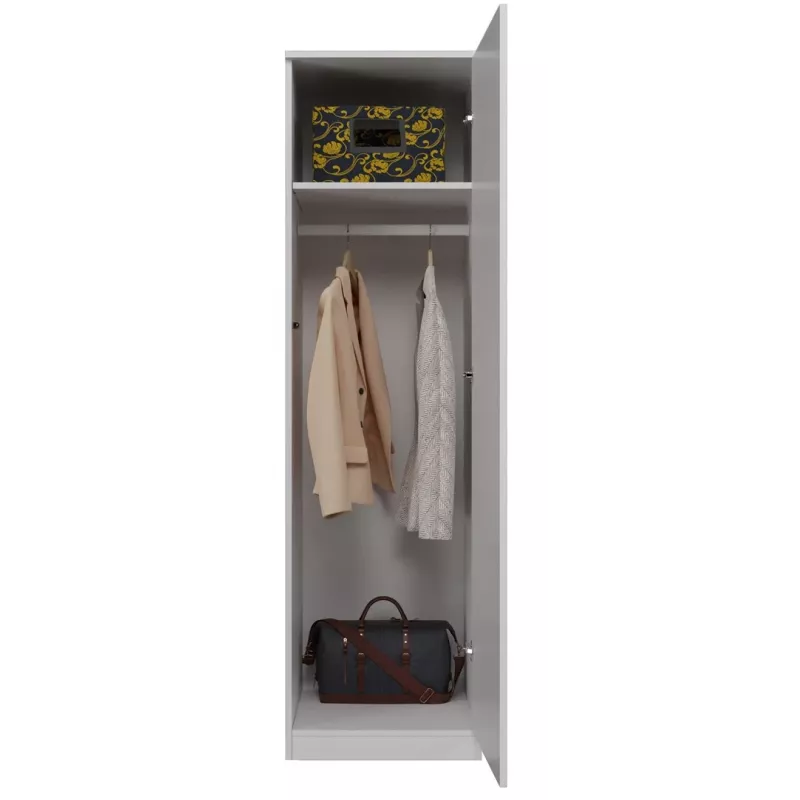 Spinta Wardrobe Top e Shop SD-50 BI su 5 lentynomis, 1 durimis, baltas rėmas
