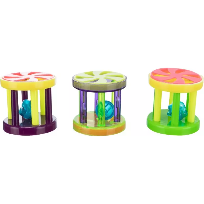 Žaislinis kamuoliukas katėms Trixie Ball and Roll, plastikas, varpelis, įvairiaspalvis, Ø 4,5 cm, 1 vnt.