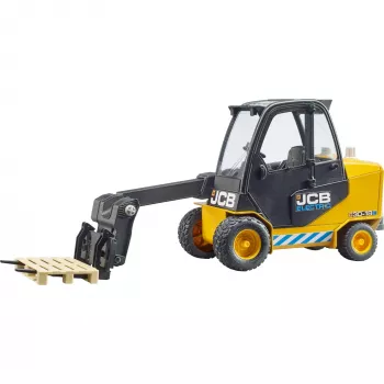 BRUDER JCB Teletruk žaislinis šakiniai krautuvas – ABS, rekomenduojamas amžius 3+, juoda ir geltona