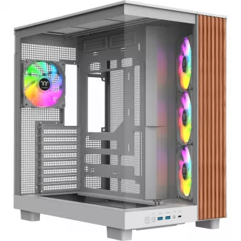 Korpusas Thermaltake View 380 XL WS ARGB Snow White – Midi bokštas, ATX palaikymas, langas
