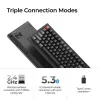 Mechaninė klaviatūra Keychron V3 Ultra 8K – laidinė ir Bluetooth, QWERTY išdėstymas, RGB LED, juoda