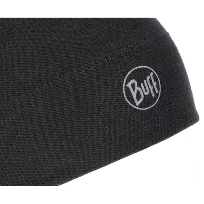Kepurė Buff Merino Midweight – Solid Black, vieno dydžio, merino vilna, ruduo/žiema, sportui