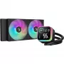 Skysčio aušinimo komplektas DeepCool LQ240 – 240 mm radiatorius, 2×120 mm PWM ventiliatoriai, RGB, žarna 41 cm, aliumininis radiatorius, juodas