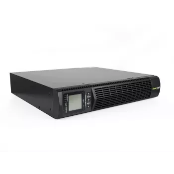 Nepertraukiamo maitinimo šaltinis Green Cell UPS13 — Online dvigubo keitimo UPS, 1000 VA / 900 W, grynas sinusas, 6 AC lizdai, LCD, 2×12V 9Ah baterijos