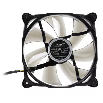 NoiseBlocker Multiframe M12-P 120 mm kompiuterio korpuso ventiliatorius, 2000 RPM, 133 m³/h, 4,5 V, juodas