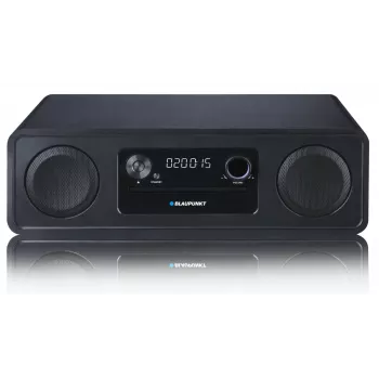 Mikro Hi-Fi sistema BLAUPUNKT MS20BK – CD/MP3/WMA, Bluetooth 5.0, FM, USB, MicroSD, 2×20 W RMS, AUX, RCA, LED ekranas, 100–240 V, juoda