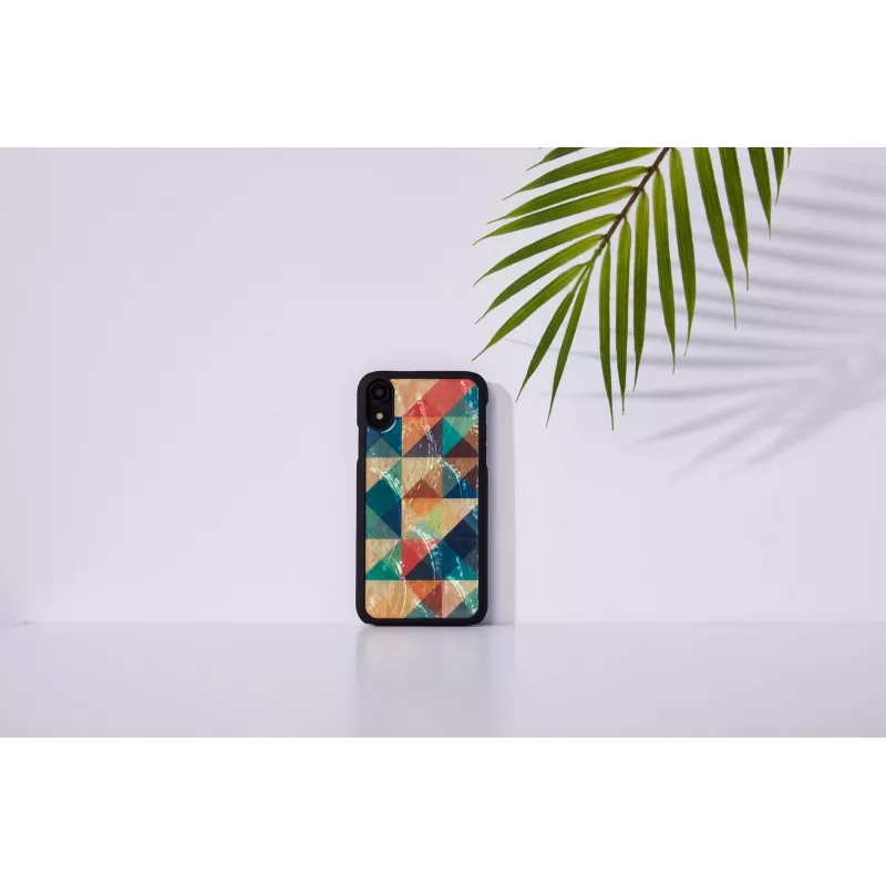 Mobiliojo telefono dėklas iKins iPhone XR — Mosaic Black apsauginis dangtelis