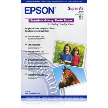Epson Premium Glossy Photo Paper A3+ 250g/m² 20 lapų