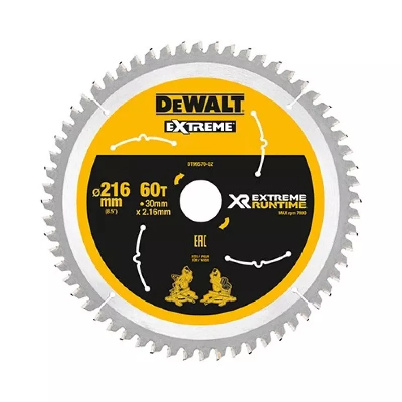Pjūklo diskas DeWALT XR FlexVolt 216mm x 30mm 60T