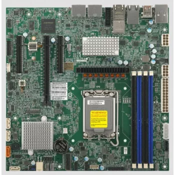 Motininė plokštė Supermicro X14SAZ-TLN4F, Socket 1851, Intel mikroschemų rinkinys, Micro-ATX, 4x DIMM DDR5, iki 256 GB, 2x 2.5Gb LAN, IPMI