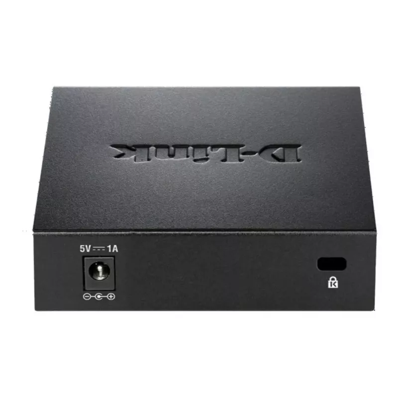 D-Link DES-105 nevaldomas L2 jungiklis, 5x Fast Ethernet, metalinis korpusas