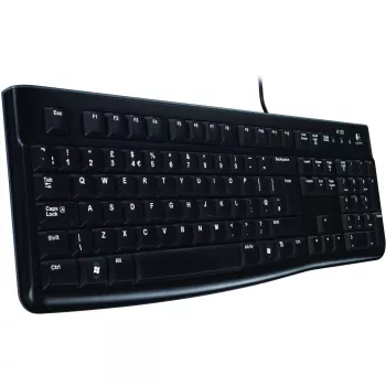 Logitech Desktop MK120 klaviatūros ir pelės rinkinys, juodas, laidinis, 920-002504