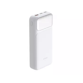 Powerbank D-Link DPP-201 – 20000 mAh, 1× USB-A, 2× USB-C, balta