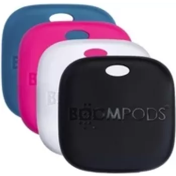 Įkraunami žymekliai Boompods Boomtag Rechargeable 4er – 4 vnt. komplektas (Juoda, Mėlyna, Balta, Rožinė)