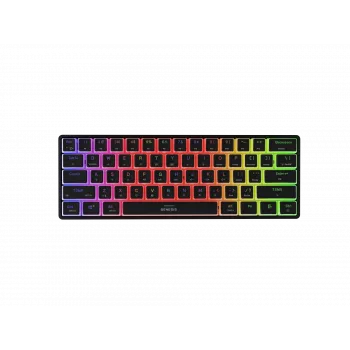 Belaidė mechaninė žaidimų klaviatūra GENESIS THOR 660 G2 US juoda RGB Gateron Brown