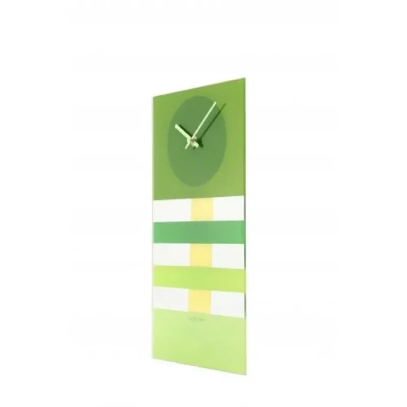 NeXtime 2855GN Bold Stripes sieninis laikrodis, 19 x 38 cm, žalias