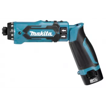 Atsuktuvas / Smūginis suktuvas Makita DF012DSE 650/200, 7,2 V, juoda, mėlyna