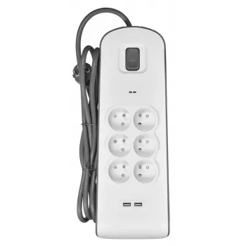 Apsauginis filtras Belkin BSV604ca2m Baltas 6 AC lizdai 2 m