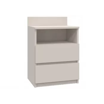 Naktinis staliukas Top e shop Malwa su 2 stalčiais, 40×32×59 cm, Kashmir apdaila